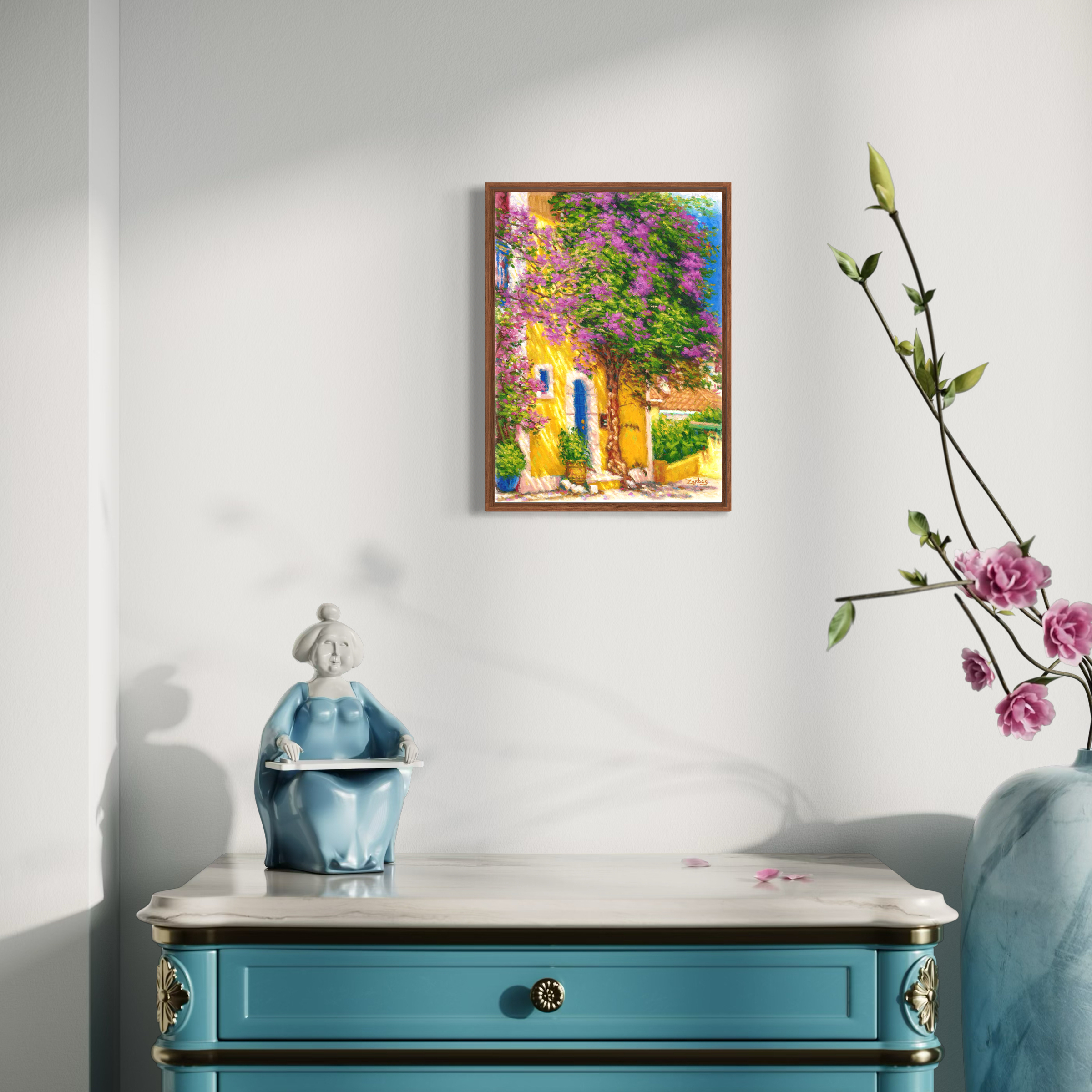 Kefalonia painting by artist Zac Zorbas