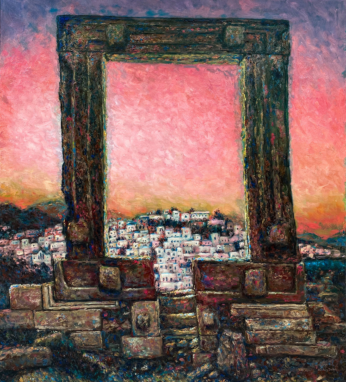 Naxos painting by artist Zac Zorbas