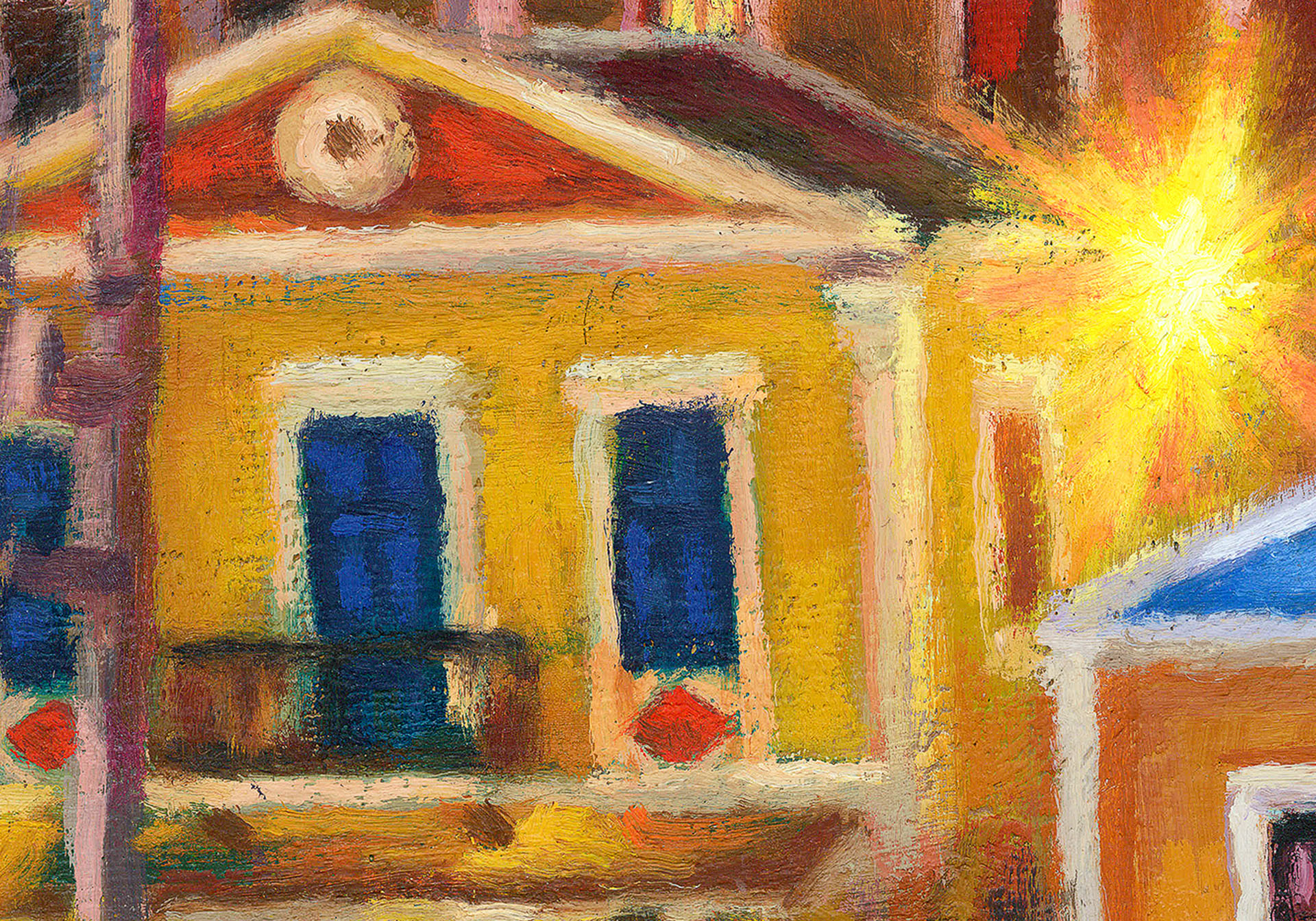 Symi painting by artist Zac Zorbas