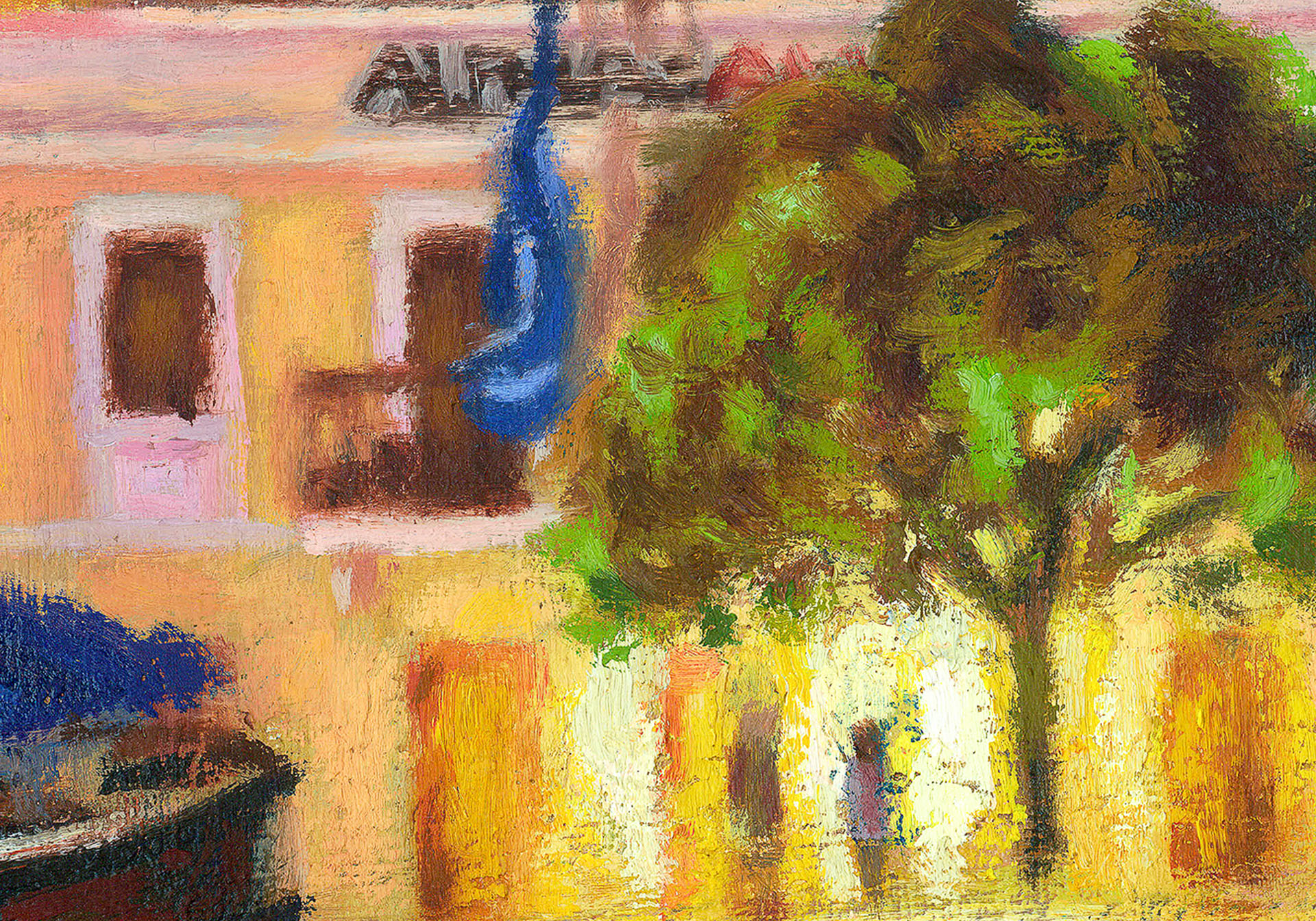 Symi painting by artist Zac Zorbas